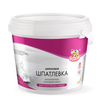 Шпатлевка ABC-Farben OLECOLOR для наружных работ белая 0,9 кг